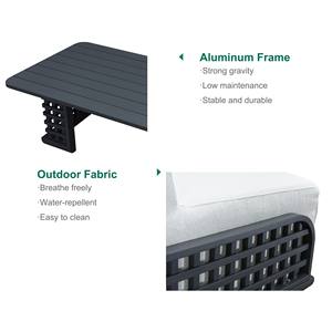 Conjunto de Sofás de Jardín Modernos de Aluminio Express Garden para Villas y Hoteles, Ecológicos, Resistentes a la Oxidación, Duraderos e Impermeables - Product Image 3