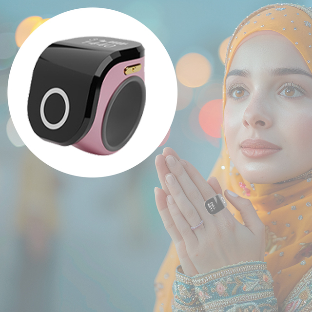 2025 Hot Selling Smart Prayer Rings for Muslims Digital Prayer Electronic Counter APP DOWNLOAD Adjustable Size Worship Ring