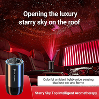 Aromathérapie intelligente pour voiture avec projection d'étoiles ciel étoilé lumière Parfum de voiture Diffuseur de parfum d'aromathérapie pour la maison