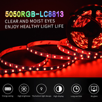 Lumière colorée LC8813-5050RGB de rayure de la pièce LED de la lumière de bande de LED adressable 72D/M DC5V pour Noël