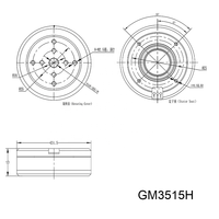 Moteur de cardan léger HAITAI GM3515H 42g à arbre creux de 6 mm pour caméras de 50-200g, Lidar, plateaux tournants et systèmes de mouvement de précision