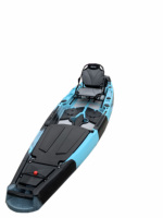 Kayaks de pêche à pédales 3,6 m (12 pi) pour 1 personne, résistants à l'eau, avec GPS et leurres, réglables – Offre Spéciale