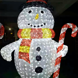 Giant LED Christmas Snowman Motif Lights Commercial Display for Outdoor Festival Decoration - Product Image 1