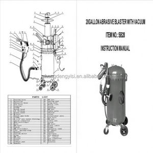 Machine de sablage compacte automatique de 28 gallons pour l'élimination de la rouille et de l'huile, avec retour de sable et abrasifs, utilisant des perles de verre de corindon brun grenat - Product Image 5