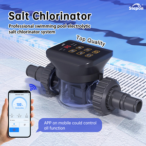 Chloreur au <span class=keywords><strong>sel</strong></span> sans <span class=keywords><strong>entretien</strong></span> avec application Wi-Fi pour piscine, cellule électrolytique à plaque de titane longue durée, chlore intelligent automatique - Product Image 2