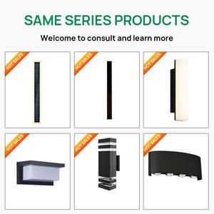 Applique linéaire de jardin étanche IP65 moderne d'extérieur blanc chaud 3000K acrylique diffuseur fer 12W LED appliques murales - Product Image 3