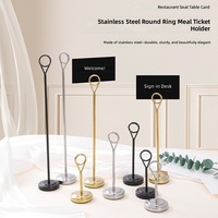 Porte-cartes de visite, porte-cartes de table pour hôtels, supports en acier pour photos, panneaux alimentaires, mariages, restaurants