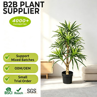 Plante artificielle en soie à toucher réel, Liriope variegata en pot, 95 cm, vert décoratif pour la décoration de bureau et d'espace de travail