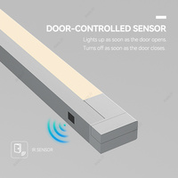 Lampu Strip LED Sensor Pintu Modern Aluminium & PC Lampu Kabinet Dapur Dalam Ruangan CRI Tinggi 90 Garansi 3 Tahun 6000K/3000K/4000K