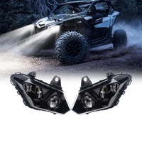 Phares LED Can-Am Maverick X3, feux de croisement et de route, paire de phares de rechange 2017-2026, boîtier en aluminium