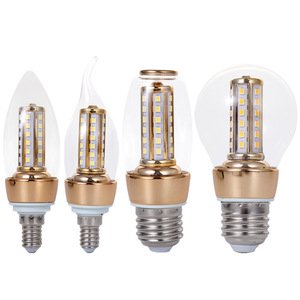 หลอดไฟ LED ทรงข้าวโพด รุ่น Global Sharp Tail Bubble Light ขั้ว E27 E26 <span class=keywords><strong>B22</strong></span> E14 8W สีเงิน-ทอง รุ่น 2835 แสง 3 สี ฟูลสเปกตรัม Ra98 - Product Image 1