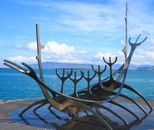 Sculpture de <span class=keywords><strong>voyage</strong></span> en métal, pour décoration de bord de mer, bateau abstrait, en acier inoxydable - Product Image 5