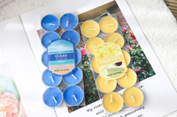 Bougies en forme de tasses à thé colorées AOYIN, en cire de soja parfumée, 10 pièces, boîte en papier, bougies de prière pour Diwali, décoration de la maison, anniversaires