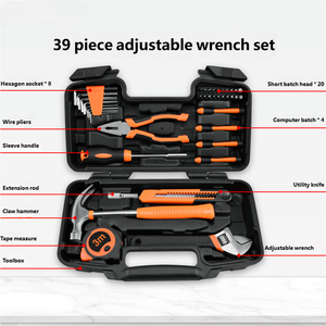 Kit d'outils à main en acier au carbone Powerlift TS005 de 40 pièces avec mallette rigide, disponible en version OEM - Outils de réparation générale pour la maison et l'électricité, y compris - Product Image 3