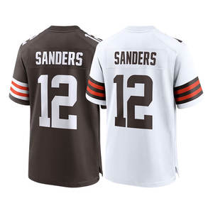 2025 nuevas camisetas de fútbol americano baratas con costuras superiores Cleveland #12 Shedeur Sanders - Product Image 6
