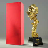 Trophée en cristal bateau à voile sur mesure, récompense créative haut de gamme en métal et résine, prix pour employé de l'année, gravure possible