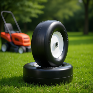 Pneu plein 13x5-6 pour tondeuse à gazon, roue de tracteur noire, sans chambre à air, anti-crevaison, en caoutchouc PU, pour tondeuses et équipements de jardin - Product Image 2