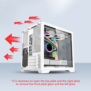 Alta calidad RGB ATX <span class=keywords><strong>Gaming</strong></span> PC Computadora de escritorio Marco de aluminio <span class=keywords><strong>CPU</strong></span> Gabinete y Torres Chasis - Product Image 5
