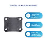 Resistente Calor Cerámica RFID Etiqueta 200℃ Alta Temperatura Sobre Metal UHF ISO18000 6C EPC Gen2 para Automóvil Fabricación