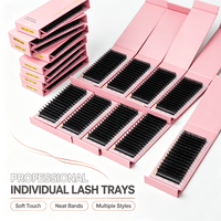 Extensions de cils individuels en fibres fines effet volume, noir mat, style Manga, épaisseur 0.03 0.05 0.07 0.10, plateau de cils