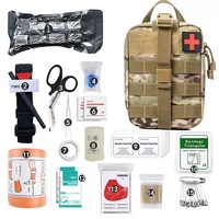 Trousse de premiers secours d'urgence en plein air, pochette tactique camouflage, bandage, ciseaux, tampons d'alcool, équipement de survie en camping