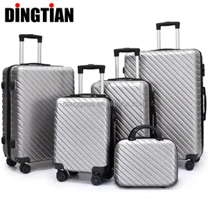 Popular fashion ABS suitcases traveling bags carry-on luggage 3 pieces luggage set trolley travel