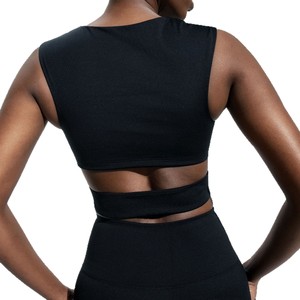 Ensemble de yoga deux pièces à coupe fixe pour <span class=keywords><strong>femme</strong></span>, nouveau style, respirant, confortable et <span class=keywords><strong>sexy</strong></span>, idéal pour l'entraînement et le fitness - Product Image 5
