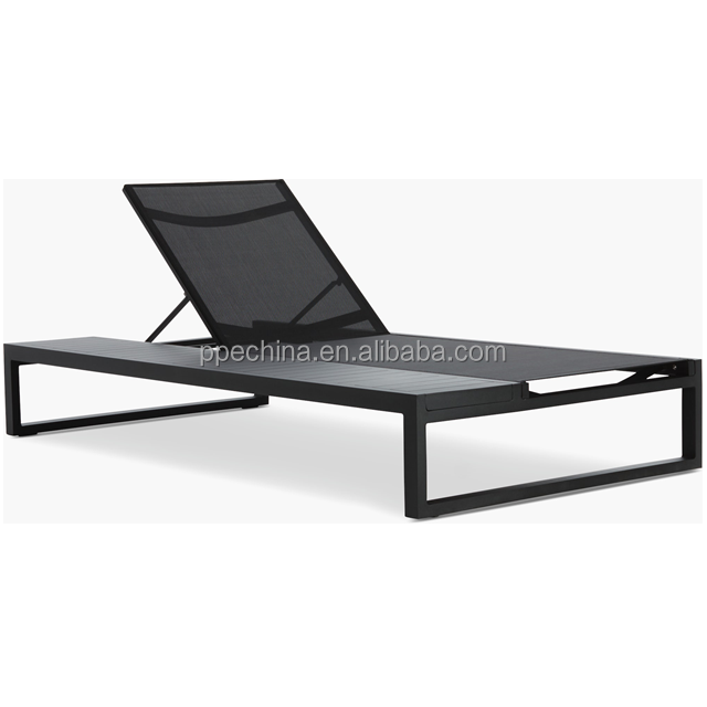 Hot Sale Luxury Modern Design Lounger Aluminum Portable Chaise Lounge Beach Outdoor Sun Lounger