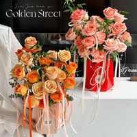 2026 Wholesale Flower White Kraft Paper Packaging Box Customized Exquisite Cardboard Vase Waterproof Splash Box