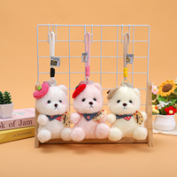 Porte-clés en peluche ours mignon multi-styles, mini pendentif ours en peluche moelleux, breloque de sac en peluche douce, décoration de sac à dos, cadeau