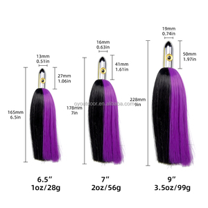 Señuelos <span class=keywords><strong>Iland</strong></span>, Señuelos Ilander Teasers, Señuelo Flasher con Ojos 3D, Cabeza de Latón Cromado, Falda de Nailon, Señuelo de Pesca de Atún de Gran Tamaño, Señuelo de Arrastre con Falda de Mylar - Product Image 2