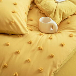 Vente en gros <span class=keywords><strong>de</strong></span> parure <span class=keywords><strong>de</strong></span> lit solide super doux ensemble <span class=keywords><strong>de</strong></span> literie <span class=keywords><strong>pompon</strong></span> touffeté <span class=keywords><strong>housse</strong></span> <span class=keywords><strong>de</strong></span> <span class=keywords><strong>couette</strong></span> Jacquard Boho ensemble <span class=keywords><strong>de</strong></span> literie - Product Image 5
