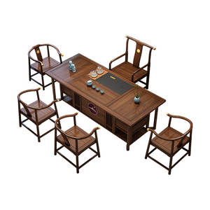 Neues Chinesisches Rosenholz-Tee-Set mit Tisch und Stühlen, Integriertem Wasserkocher, Möbel für Büro und Haushalt - Product Image 5