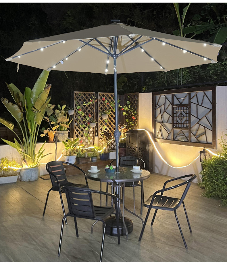 Ersatzdach Für Terrassenschirm (2,7 M, 8 Rippen) – UV-beständig, Wasserdicht, Mit Windschlitz