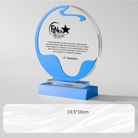 Vente chaude de plaques de verre classiques Trophée personnalisé pour le champion du prix de la réunion annuelle du personnel exceptionnel de l'entreprise