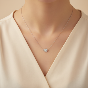 Collar con Colgante de Diseño de Pata, en Oro Rosa Sólido de 18K con Diamante Natural Auténtico, Regalo de Cumpleaños para Niñas, Gran Venta - Product Image 6