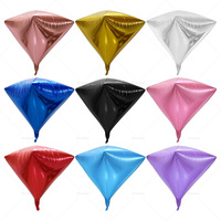 Ballon en forme de losange imprimé sur mesure, ballon en feuille d'aluminium de 24 pouces en forme de diamant pour fête nuptiale, mariage, décoration de fête géométrique