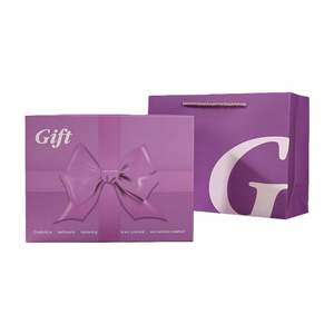 Caja de Regalo de Materiales Reciclados Laminados en Rojo Púrpura, Embalaje Personalizado para Cumpleaños de Novia, Forma Rectangular, Vela Hecha en China - Product Image 1