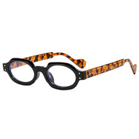 2025 classes femmes hommes bleu lumière bloquant lunettes petit polygone mode vert léopard Patchwork cadre lunettes pour décoratif