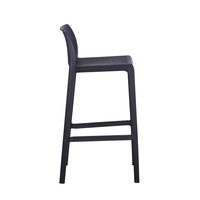 Chaise de bar minimaliste moderne, chaise haute épaisse et élégante, empilable, en plastique, pour restaurant, bar commercial