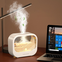 Humidificateur diffuseur intelligent à brume froide avec réglage de la minuterie, 7 couleurs LED, mignon, arrêt automatique sans eau, diffuseur d'huiles essentielles