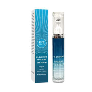 Crema Contorno de Ojos Orgánica con Cafeína y Rodillo para Ojeras, Hinchazón, Arrugas y Efecto Lifting - Con Vitamina C y Ácido Hialurónico - Sérum para Ojos para Mujeres - Product Image 1