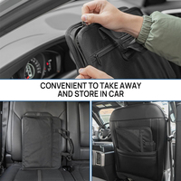 MESOROCK Plateau de table de bureau portable populaire pour volant de voiture avec revêtement en cuir pour utilisation en voiture et au bureau