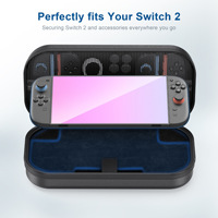 Étui de transport portable EVA résistant à l'eau pour Switch2, sac décontracté pour NS2, rangement pour Joy-Con, antichoc et léger
