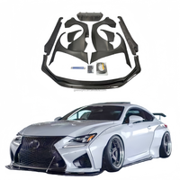 Kit carrosserie large style fusée pour Lexus RCF/RC-f, en fibre de carbone, avec diffuseur avant et arrière, diffuseur latéral et spoiler de coffre