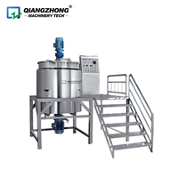 Ligne de production complète de savon liquide de 500 L, machine à mélanger le savon liquide, machine à fabriquer du détergent, réservoir de mélange à chauffage à la vapeur