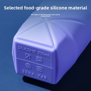 Borraccia Sportiva Pieghevole in Silicone con Motivo a Rombi per Viaggi all'Aperto - Design Portatile - Product Image 3