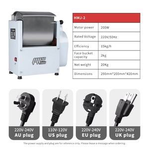 Nouveau mélangeur à pâte HMJ-2 - Moteur 200W, vitesse réglable, compatible farine et <span class=keywords><strong>eau</strong></span>, dispositif de mélange efficace pour la restauration commerciale - Product Image 2