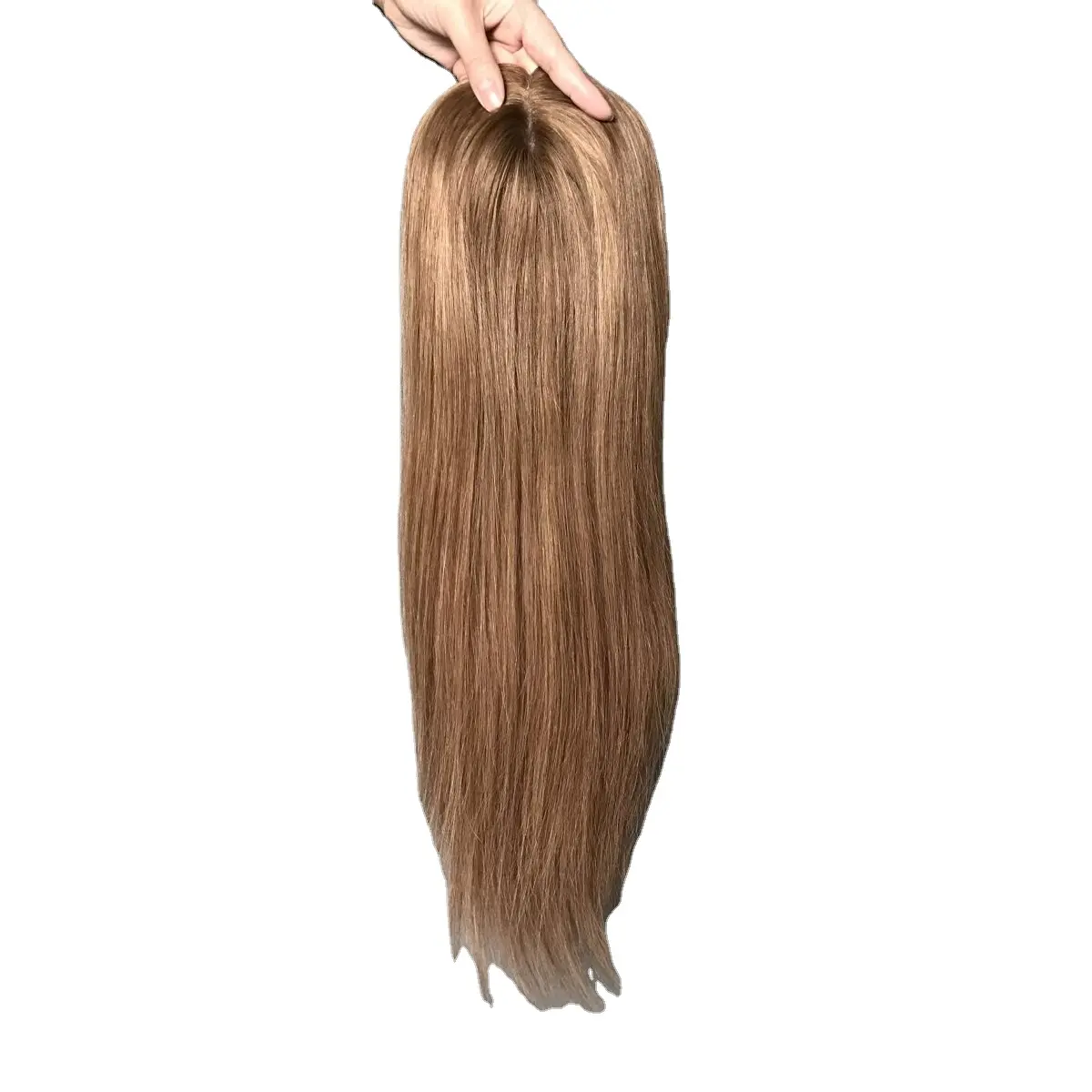 P7/10 # bán buôn Mono cơ sở Trinh Nữ tóc con người Topper nâu nổi bật cho phụ nữ tóc mỏng và rụng tóc Điều Trị