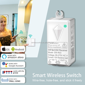Interruptor eléctrico de casa inteligente controlado por aplicación Tuya 1/2/<span class=keywords><strong>3</strong></span> Gang <span class=keywords><strong>WiFi</strong></span> luz LED funciona Alexa <span class=keywords><strong>Google</strong></span> Home Max 10A corriente doble polo - Product Image 4